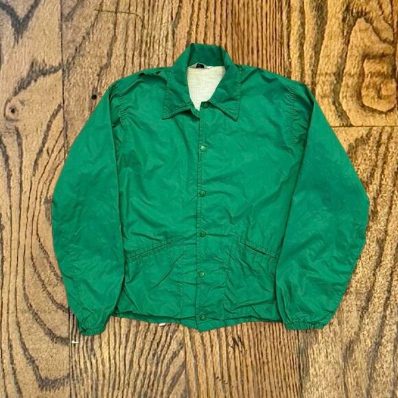 Vintage 70’s Green and White Rebels Windbreaker Bomber Jacket - Picture 2 of 6